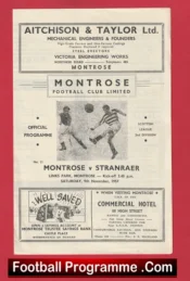 Montrose v Stranraer 1957 – Football Programme