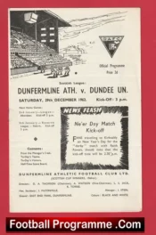 Dunfermline Athletic v Dundee United 1962 – Scottish Football Programmes