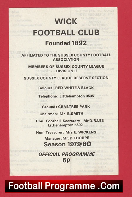 Wick v Lancing 1980 - Image 2