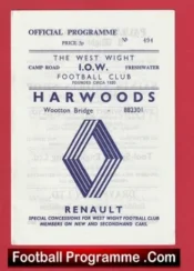West Wight v Shanklin 1978 – Isle Of Wight League
