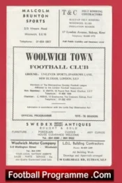 Woolwich Town v Plumstead Maybloom 1975 – Eltham London