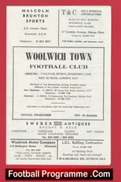 Woolwich Town v Plumstead Maybloom 1975 – Eltham London