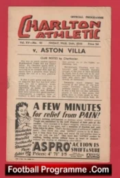 Charlton Athletic v Aston Villa 1948 – 1940s