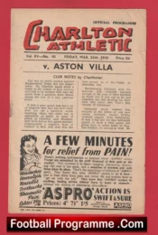 Charlton Athletic v Aston Villa 1948 – 1940s