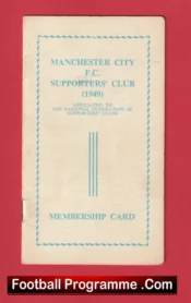 Manchester City Official Supporters Handbook 1949 Hand Book