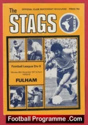 Mansfield Town v Fulham 1977