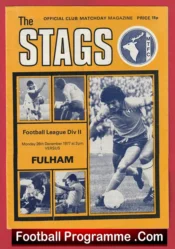 Mansfield Town v Fulham 1977