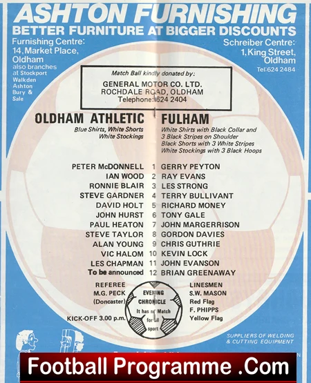 Oldham Athletic v Fulham 1978 - Image 3