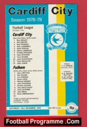 Cardiff City v Fulham 1978