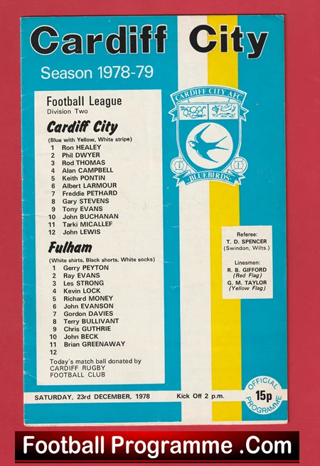 Cardiff City v Fulham 1978 - Image 2