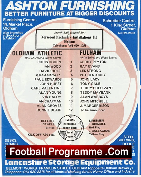 Oldham Athletic v Fulham 1977 - Image 3