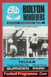 Bolton Wanderers v Fulham 1976