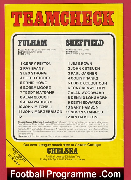 Fulham v Sheffield United 1977 - Bobby Moore - Image 3