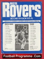 Bristol Rovers v Fulham 1976