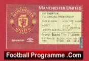 Manchester United v Everton 1999 – Treble Season Ticket
