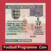 Brighton Hove Albion v Manchester United 1983 – Cup Final Football Ticket