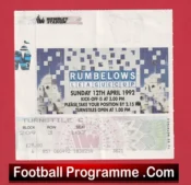 Manchester United v Nottingham Forest 1992 – League Cup Final Ticket