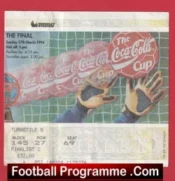 Aston Villa v Manchester United 1994 – League Cup Final Ticket