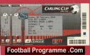 Aston Villa v Manchester United 2010 – League Cup Final Ticket