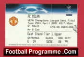 Manchester United v AC Milan 2007 – Semi Final Ticket