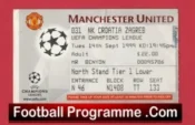 Manchester United v Croatia Zagreb 1999 – Match Ticket+