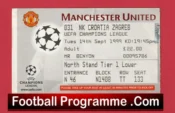 Manchester United v Croatia Zagreb 1999 – Match Ticket+