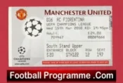 Manchester United v Fiorentina 2000 – Match Ticket
