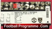 Portsmouth v Manchester United 2008 – Community Shield Match Ticket