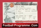 Manchester United v Basel 2003 – Match Ticket
