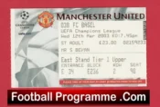 Manchester United v Basel 2003 – Match Ticket