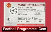 Manchester United v Sturm Graz 1999 – Match Ticket