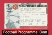 Manchester United v Bayer Leverkusen 2002 – Football Ticket