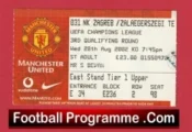 Manchester United v Croatia Zagreb 2002 – Football Ticket
