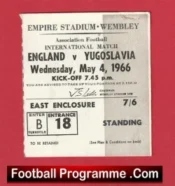 England v Yugoslavia 1966 – Football Ticket