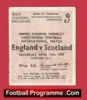 England v Scotland 1959 – Football Ticket Wembley