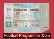 Bulgaria v England 1999 – Football Ticket