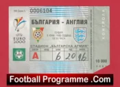 Bulgaria v England 1999 – Football Ticket