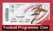 Portugal v England 2000 – Match Ticket