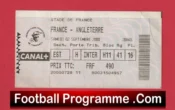 France v England 2000 – Football Ticket French