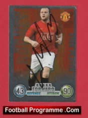 Manchester United Wayne Rooney Autograph Signed Football Card