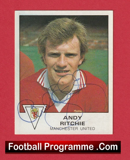 Manchester United Andy Ritchie Autograph Signed Football Sticker Man Utd - Image 2