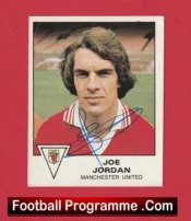 Manchester United Joe Jordan Autograph Signed Football Sticker Man Utd