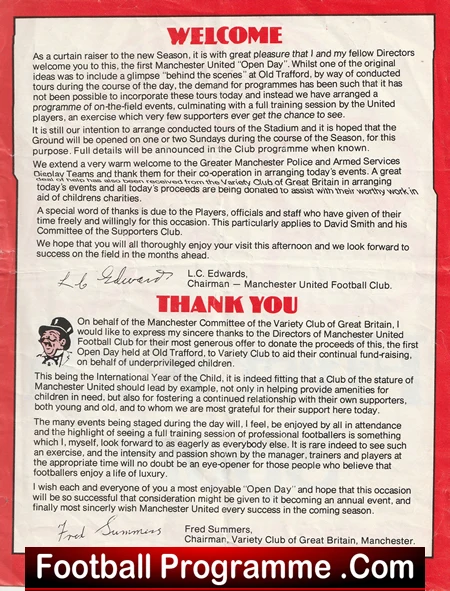 Manchester United Open Day Special Old Trafford 1979 - Image 3