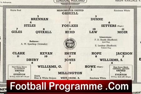 Manchester United v WBA 1962 - Man Utd 62 Denis Law Debut Game - Image 3