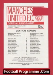 Manchester United v Huddersfield Town 1983 – Reserves Lou Macari