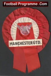 Manchester United Old Football Rosette 1960s Man Utd