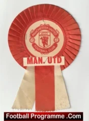 Manchester United Old Football Rosette 1970s Man Utd