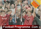 Manchester United Bryan Robson + Steve Bruce Autograph Signed Picture Man Utd