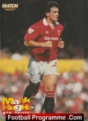 Manchester United Mark Hughes Autograph Signed Picture Man Utd