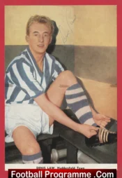 Huddersfield Town Denis Law Autograph Signed Picture Man Utd